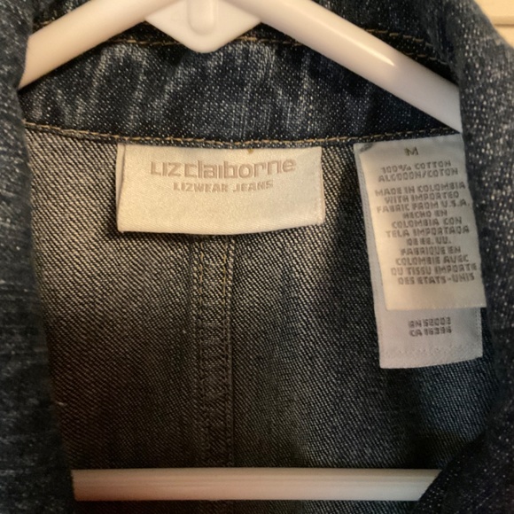 Vintage Liz Claiborne Blazer Style Denim Jacket - Picture 2 of 7